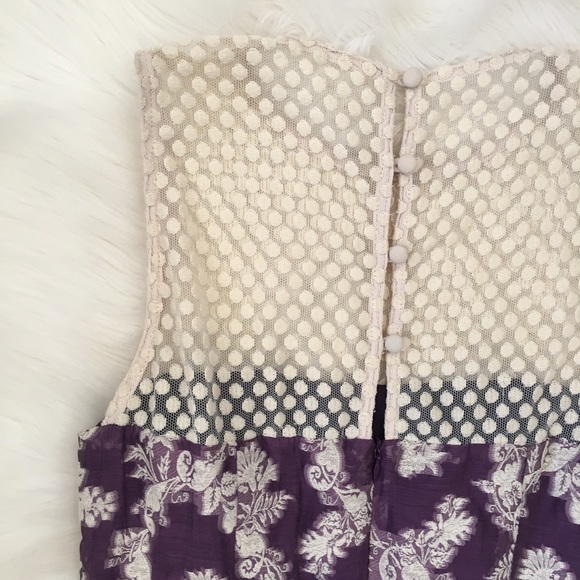 Nanette Lepore Purple Floral Lace Formal Midi Dress - Picture 7 of 8
